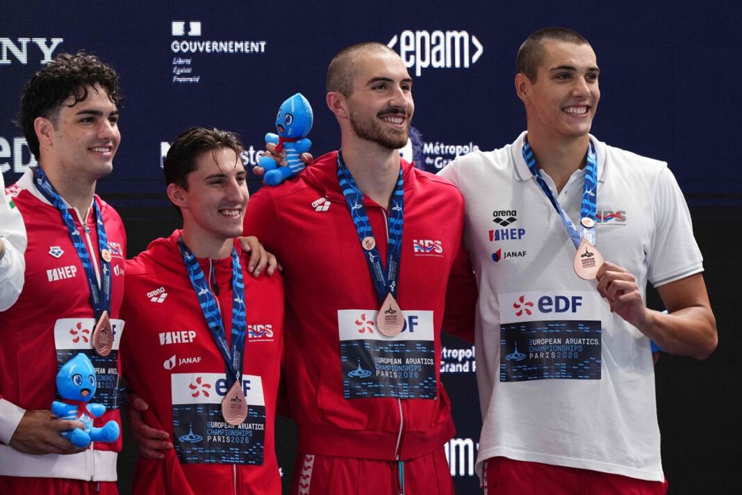 Sjajne vijesti s EP-a u plivanju: Hrvatska štafeta srušila nacionalni rekord i uzela broncu Sjajne vijesti s EP-a u plivanju: Hrvatska štafeta srušila nacionalni rekord i uzela broncu